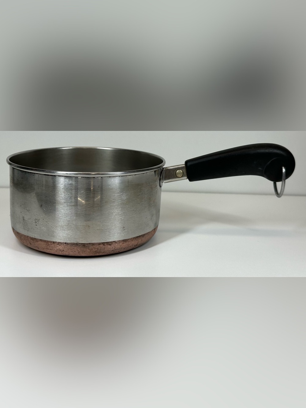 Vintage Revere Ware 1  1/2-Quart Pot 1801 U.S.A. Copper Bottom